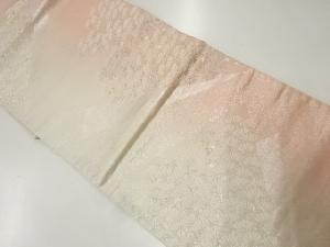 アンティーク　花模様織出し袋帯（材料）